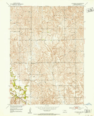 United States Geological Survey Litchfield NE, NE (1951, 24000-Scale) digital map