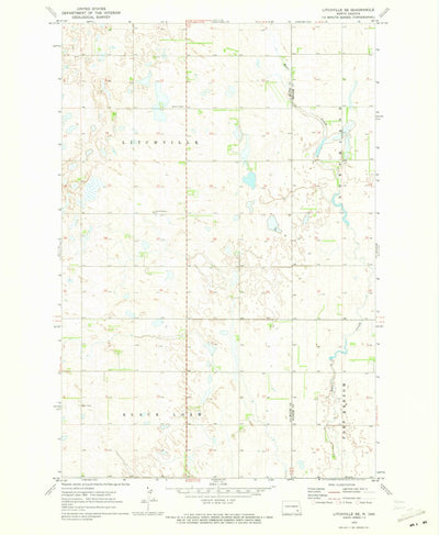 United States Geological Survey Litchville SE, ND (1970, 24000-Scale) digital map