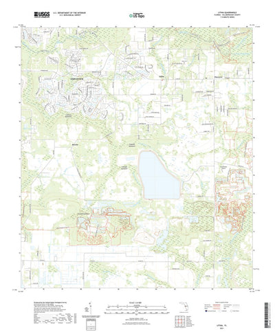 United States Geological Survey Lithia, FL (2021, 24000-Scale) digital map