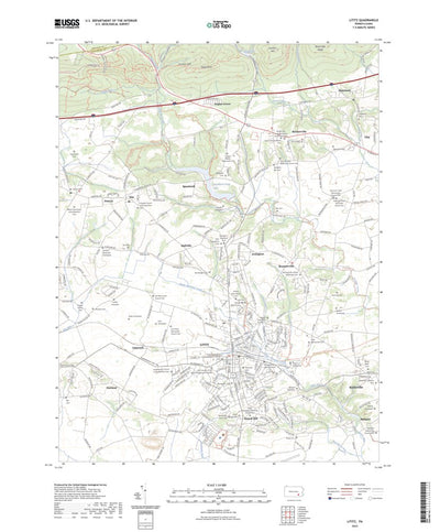 United States Geological Survey Lititz, PA (2023, 24000-Scale) digital map