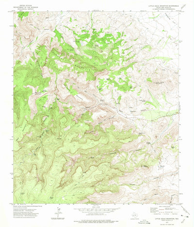 United States Geological Survey Little Aguja Mountain, TX (1972, 24000-Scale) digital map