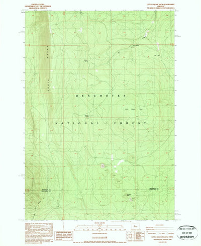 United States Geological Survey Little Akawa Butte, OR (1988, 24000-Scale) digital map