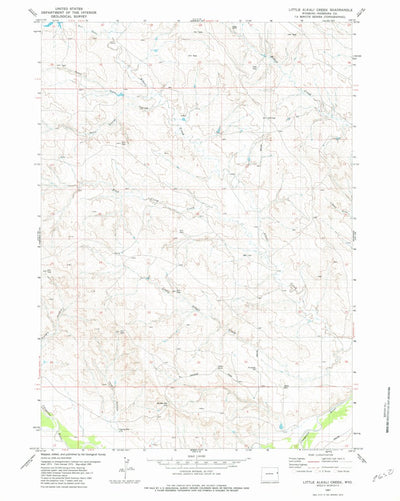 United States Geological Survey Little Alkali Creek, WY (1981, 24000-Scale) digital map