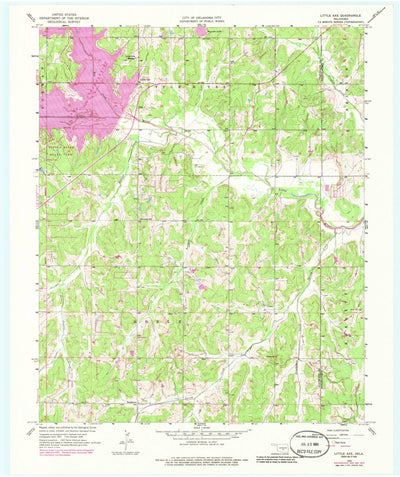 United States Geological Survey Little Axe, OK (1958, 24000-Scale) digital map