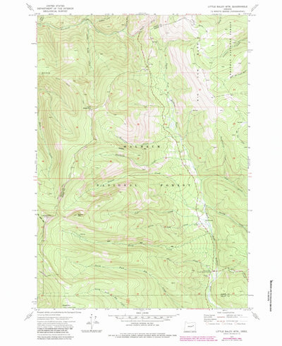 United States Geological Survey Little Baldy Mountain, OR (1972, 24000-Scale) digital map