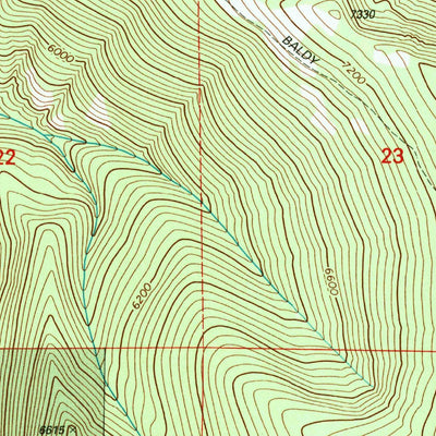 United States Geological Survey Little Baldy Mountain, OR (1998, 24000-Scale) digital map
