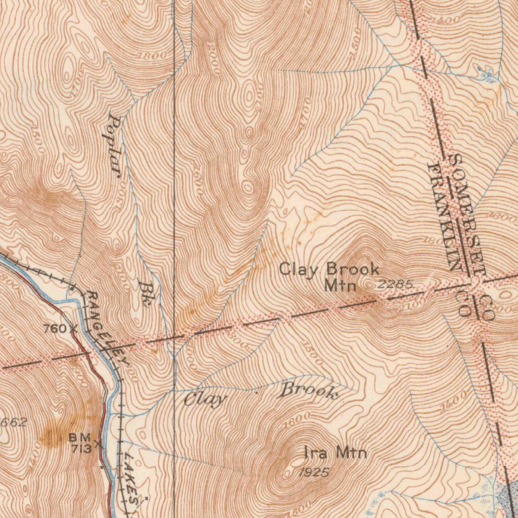 Little Bigelow Mountain, ME (1928, 62500Scale) Map by United States