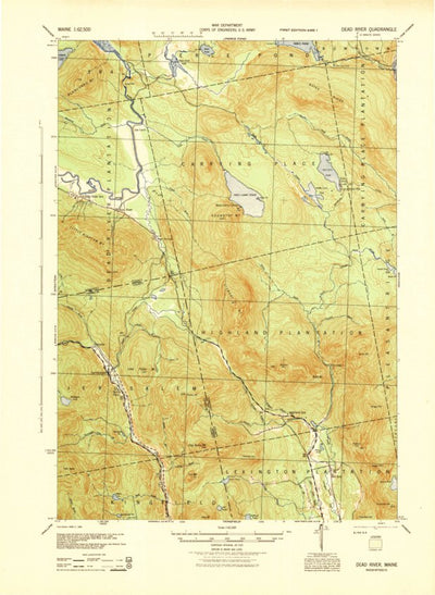 United States Geological Survey Little Bigelow Mountain, ME (1944, 62500-Scale) digital map