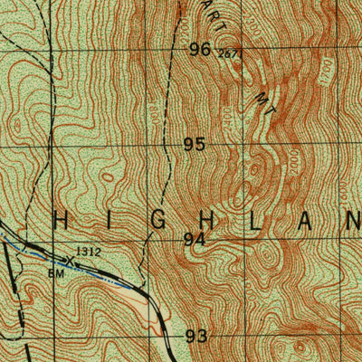United States Geological Survey Little Bigelow Mountain, ME (1950, 50000-Scale) digital map