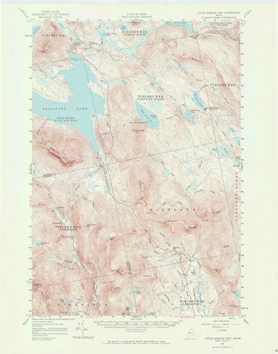 United States Geological Survey Little Bigelow Mountain, ME (1956, 62500-Scale) digital map