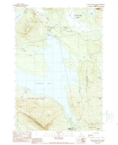 United States Geological Survey Little Bigelow Mountain, ME (1989, 24000-Scale) digital map