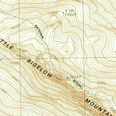 United States Geological Survey Little Bigelow Mountain, ME (1989, 24000-Scale) digital map