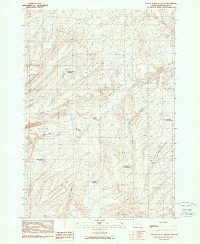 United States Geological Survey Little Black Canyon, OR (1990, 24000-Scale) digital map