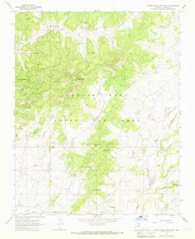 United States Geological Survey Little Black Spot Mountain, AZ (1967, 24000-Scale) digital map
