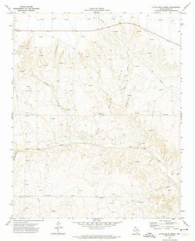 United States Geological Survey Little Blue Creek, TX (1972, 24000-Scale) digital map