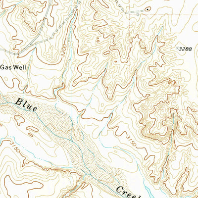 United States Geological Survey Little Blue Creek, TX (1972, 24000-Scale) digital map