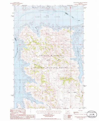 United States Geological Survey Little Buffalo Hill, MT (1985, 24000-Scale) digital map