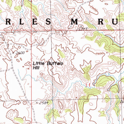 United States Geological Survey Little Buffalo Hill, MT (1985, 24000-Scale) digital map