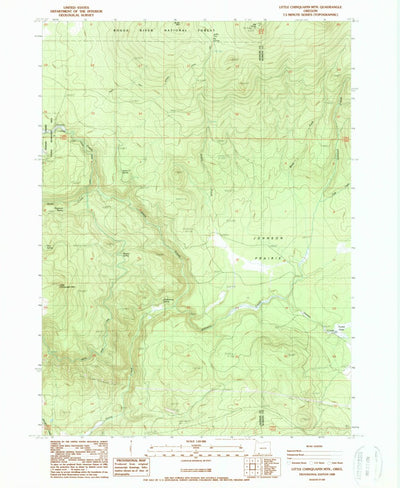 United States Geological Survey Little Chinquapin Mountain, OR (1988, 24000-Scale) digital map