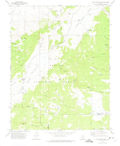 United States Geological Survey Little Creek Peak, UT (1971, 24000-Scale) digital map