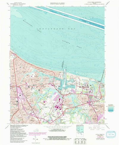 United States Geological Survey Little Creek, VA (1964, 24000-Scale) digital map