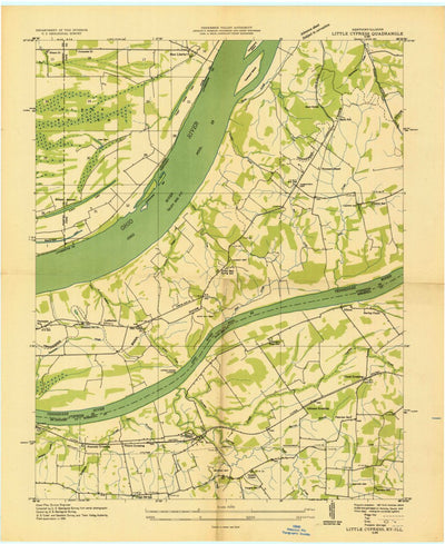 United States Geological Survey Little Cypress, KY-IL (1936, 24000-Scale) digital map