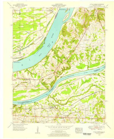 United States Geological Survey Little Cypress, KY-IL (1954, 24000-Scale) digital map