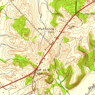 United States Geological Survey Little Cypress, KY-IL (1954, 24000-Scale) digital map