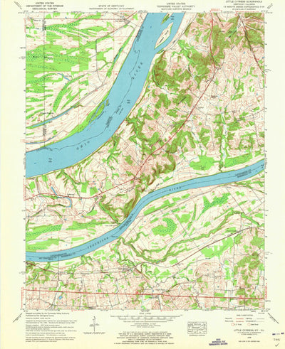 United States Geological Survey Little Cypress, KY-IL (1958, 24000-Scale) digital map