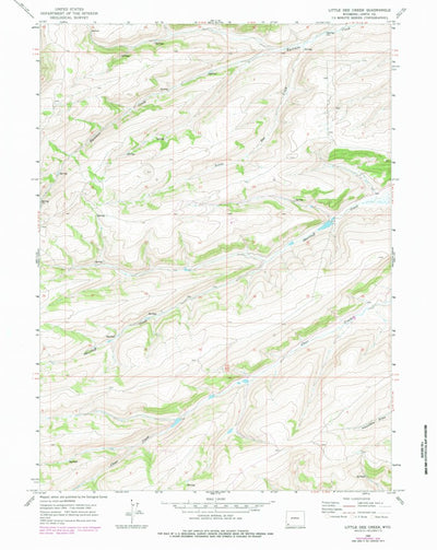 United States Geological Survey Little Dee Creek, WY (1965, 24000-Scale) digital map