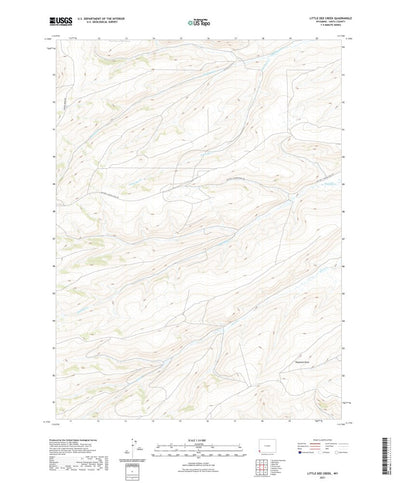 United States Geological Survey Little Dee Creek, WY (2021, 24000-Scale) digital map