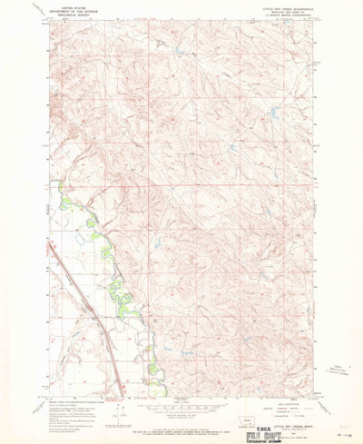 United States Geological Survey Little Dry Creek, MT (1967, 24000-Scale) digital map