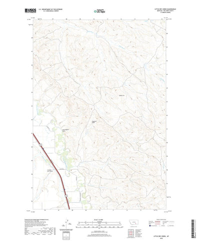 United States Geological Survey Little Dry Creek, MT (2020, 24000-Scale) digital map