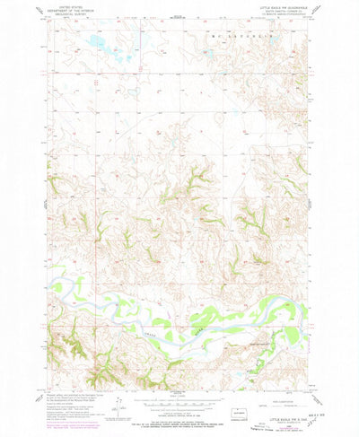 United States Geological Survey Little Eagle NW, SD (1956, 24000-Scale) digital map