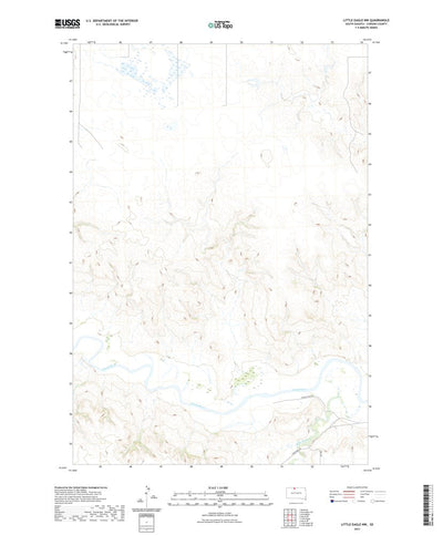 United States Geological Survey Little Eagle NW, SD (2021, 24000-Scale) digital map