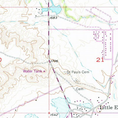 United States Geological Survey Little Eagle, SD (1956, 24000-Scale) digital map