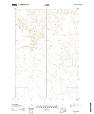 United States Geological Survey Little Eagle SE, SD (2021, 24000-Scale) digital map