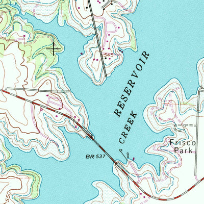 United States Geological Survey Little Elm, TX (1969, 24000-Scale) digital map