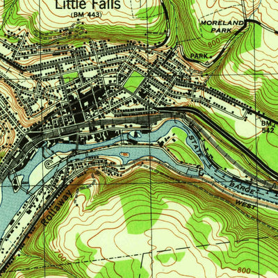 United States Geological Survey Little Falls, NY (1946, 31680-Scale) digital map
