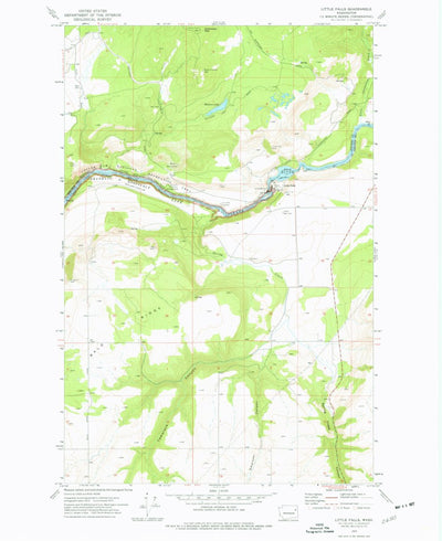 United States Geological Survey Little Falls, WA (1973, 24000-Scale) digital map