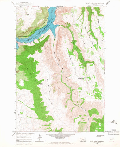 United States Geological Survey Little Finger Ridge, MT (1964, 24000-Scale) digital map