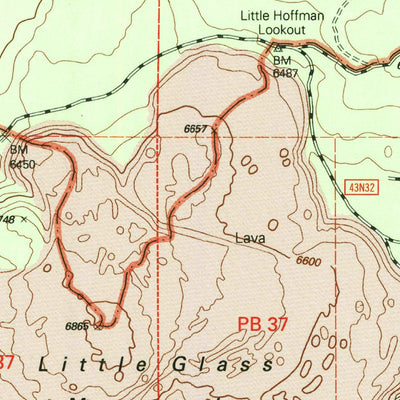 United States Geological Survey Little Glass Mountain, CA (1998, 24000-Scale) digital map