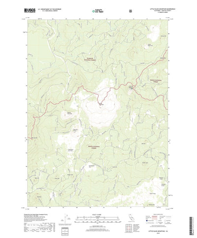United States Geological Survey Little Glass Mountain, CA (2018, 24000-Scale) digital map