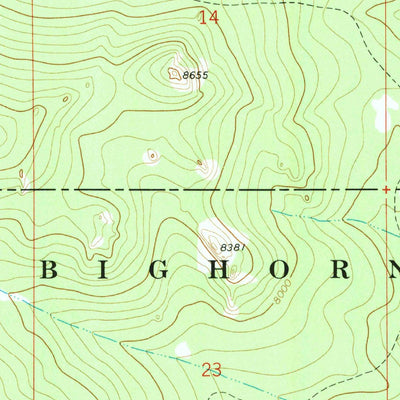 United States Geological Survey Little Goose Peak, WY (1965, 24000-Scale) digital map