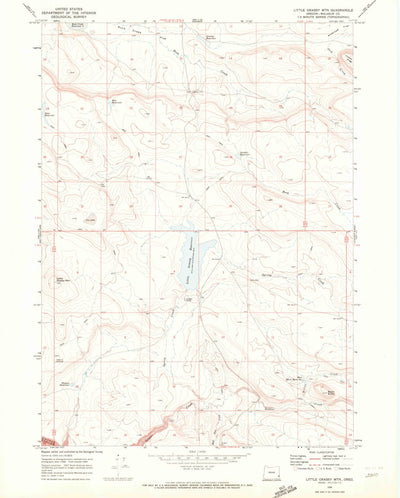 United States Geological Survey Little Grassy Mountain, OR (1969, 24000-Scale) digital map