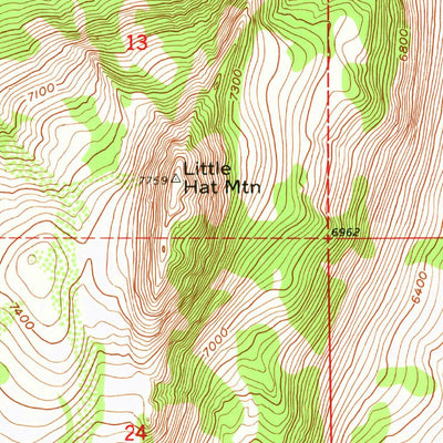 United States Geological Survey Little Hat Mountain, CA-NV (1962, 24000-Scale) digital map