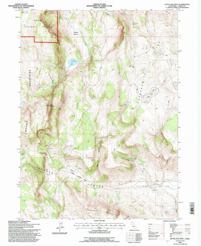 United States Geological Survey Little Hat Mountain, CA-NV (1993, 24000-Scale) digital map