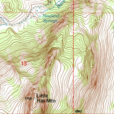 United States Geological Survey Little Hat Mountain, CA-NV (1993, 24000-Scale) digital map