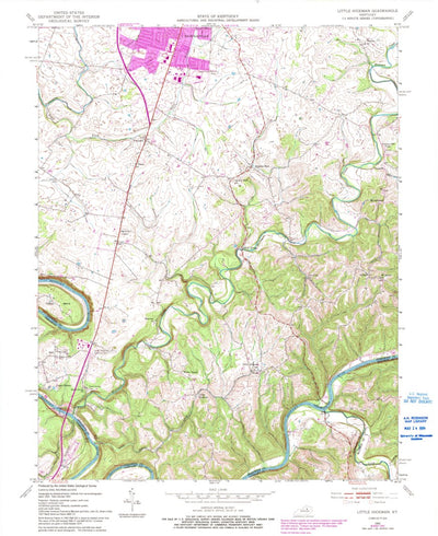 United States Geological Survey Little Hickman, KY (1952, 24000-Scale) digital map