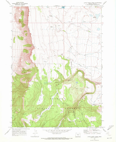 United States Geological Survey Little Honey Creek, OR (1968, 24000-Scale) digital map